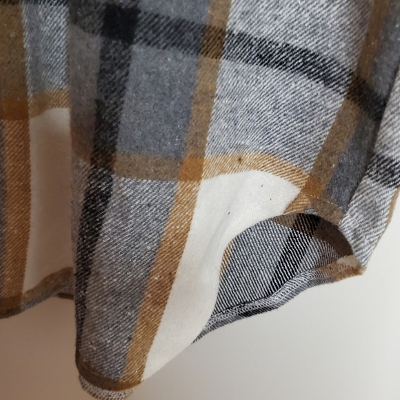 #70 BOUTIQUE LARGE Oversized Shacket Cozy Comfy Jacket Shirt Plaid Flannel - Picture 4 of 6